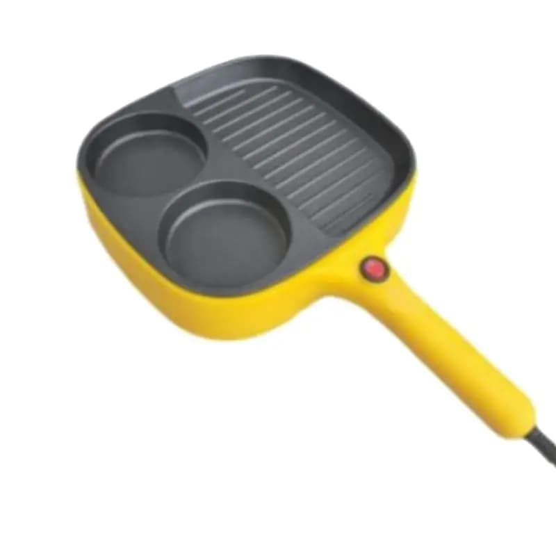 Breakfast machine 3 in 1 ABAH-3, small flat electric pan, food vapour, for frying steaks, EU C plug
