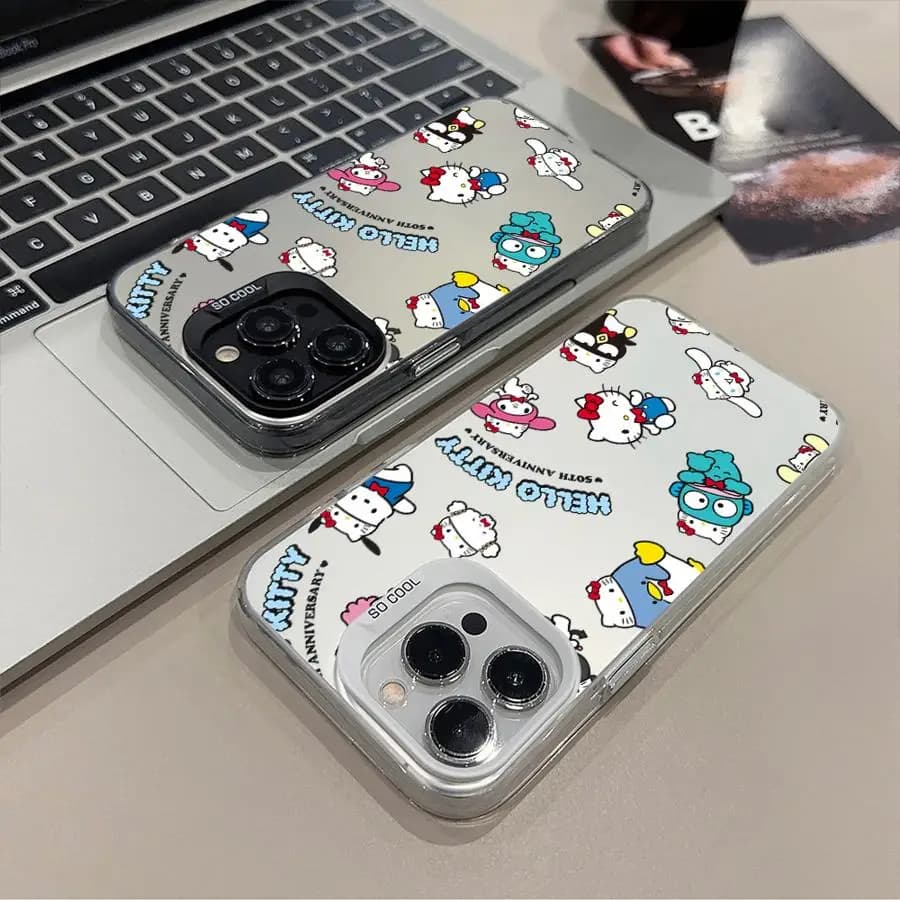 Sanrio Hello Kitty Case for iPhone 17 Pro Max 14 13 Pro 12 Air 16 11 15 Plus XR 17e Back Phone Cover