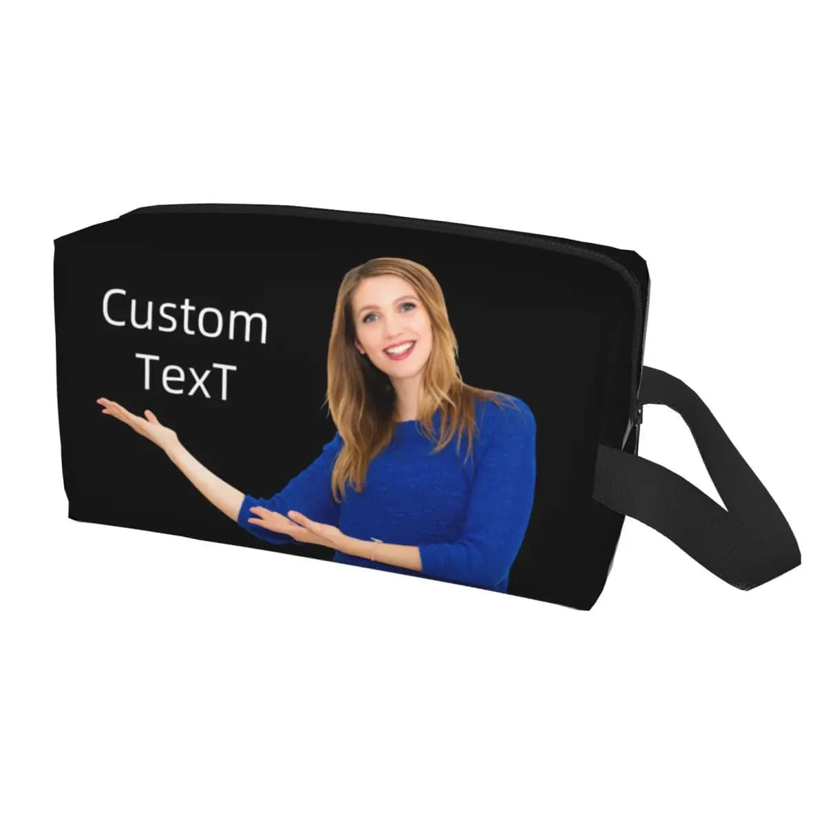 Borsa Cosmetica da Viaggio Personalizzata con Logo e Foto, Organizer per Trucchi e Articoli da Toeletta per Donne, Beauty Case da Viaggio