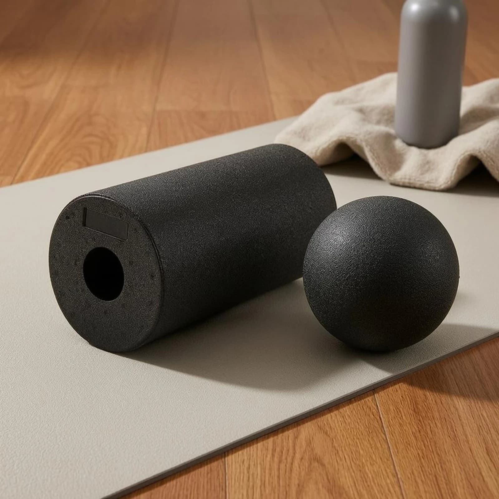 Rullo in Schiuma di Polipropilene Espanso, Cilindrico e Cavo, Attrezzatura Fitness per Recupero Muscolare, Facile da Usare
