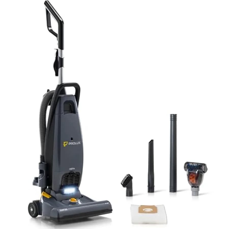 Phantom Pro Aspirapolvere Verticale Commerciale con Filtrazione HEPA, Sacchetto, Alta Aspirazione, Pulizia Profonda, Leggero con Strumenti Integrati