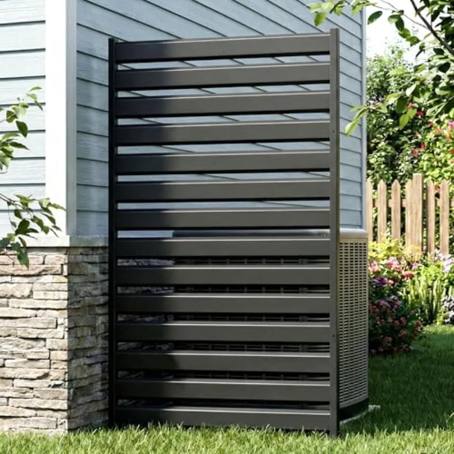 Pannelli per Recinzione in Metallo per Esterni 38 L x 60 A, Schermo per Condizionatore, Recinzioni per Bidoni della Spazzatura, Recinzione per Attrezzature da Piscina