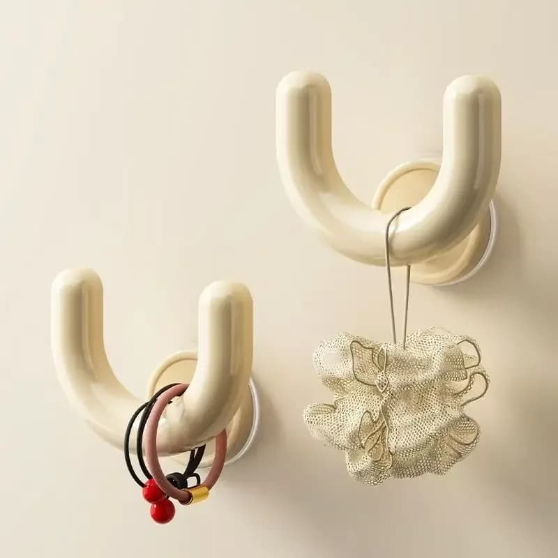 Ganci appendi-pantofole multifunzione da parete, 2 pz, porta pantofole senza foratura con ventosa, appendiabiti per pantofole da bagno