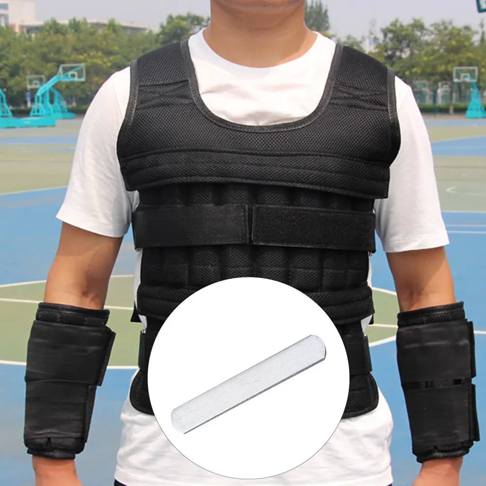 4Pcs Steel Plates for Weighted Vest Rounded Rustproof Smooth Polished Weighted Leg Arm Strap Fitness .2kg Each