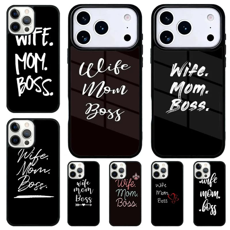 Cover antiurto per iPhone 17 Air 16e 15 11 12 14 13 Pro Max - Design Moglie, Mamma, Capo