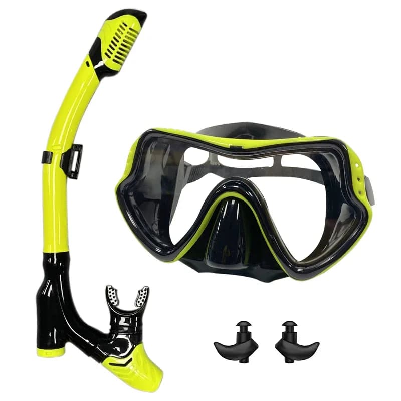 Maschera da snorkeling Occhialini da sub Set Tubo di respiro facile Occhiali da nuoto Attrezzatura per lo snorkeling subacqueo Attrezzatura professionale per adulti
