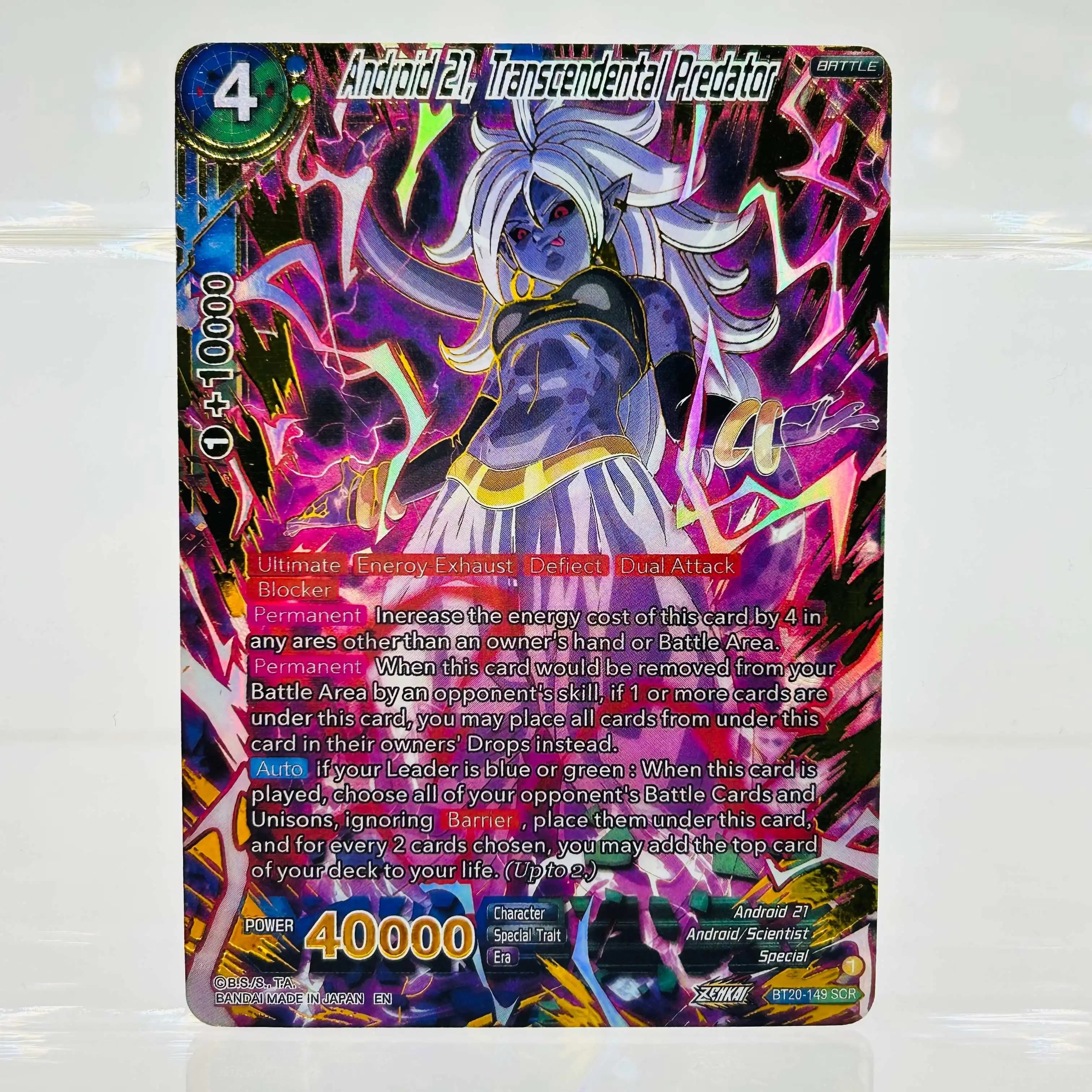 2024 Dragon Ball Super TCG BT20-148 SCR Android 21 Gold Foil Texture 10 Gem Mint DBZ Collectible Card