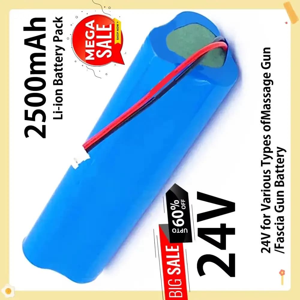 100% New 24V 2500mAh Li-ion Rechargeable Battery Pack for Phoenix A1 Massage Gun,Fascia Gun