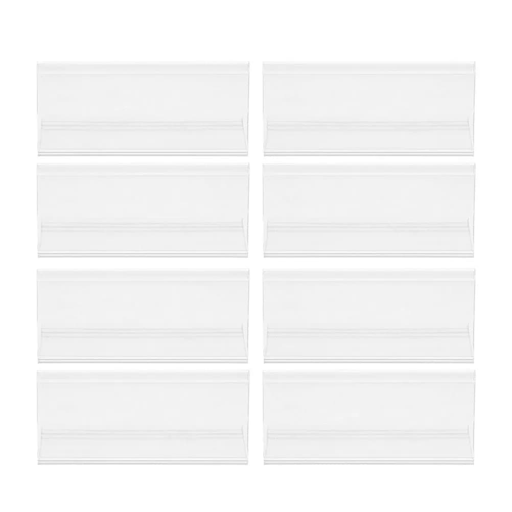 20 Pezzi Porta Prezzi Multiuso in PVC, Supporto per Etichette da Scaffale, Compatto e Facile da Installare per Espositori di Negozi e Centri Commerciali