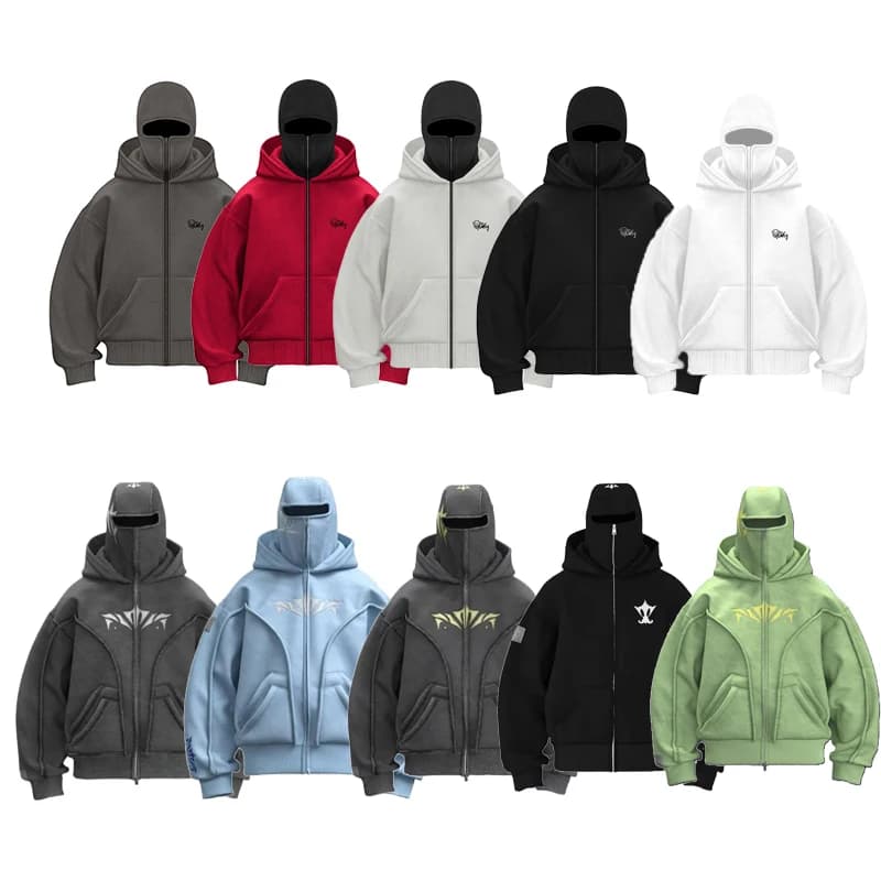 Y2K Ninja Harajuku Felpa con cappuccio con zip Giacca fredda calda a doppio strato Modello ricamato alla moda Top da donna gotico casual francese