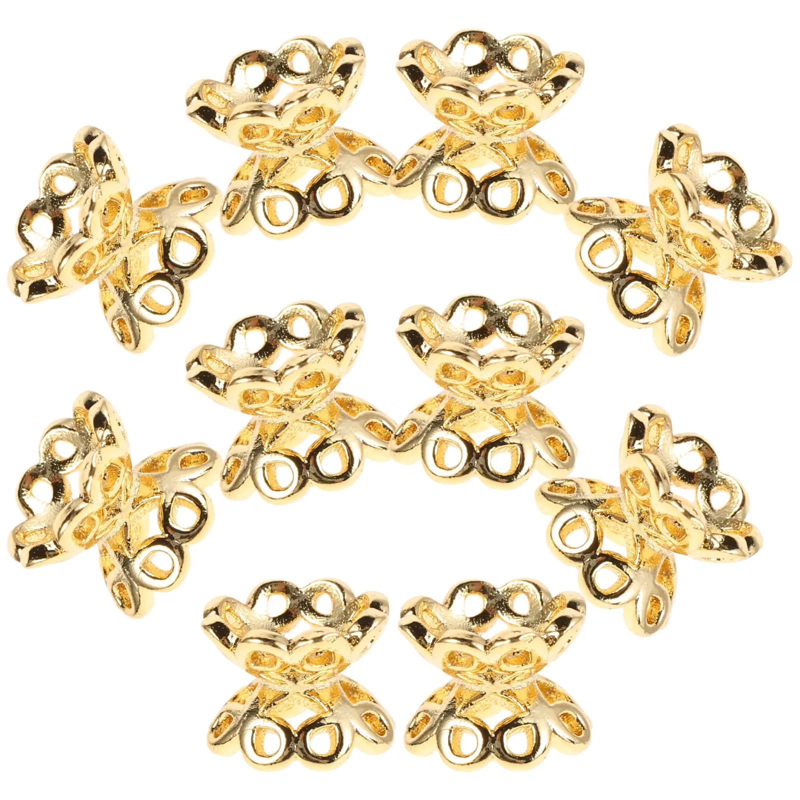 10 Pezzi Tappi per Perline Artigianali a Doppia Faccia, Terminali per Perline per Creazione Gioielli, Accessori Fai da Te per Bracciali e Collane, Perline Distanziatrici per Artigianato