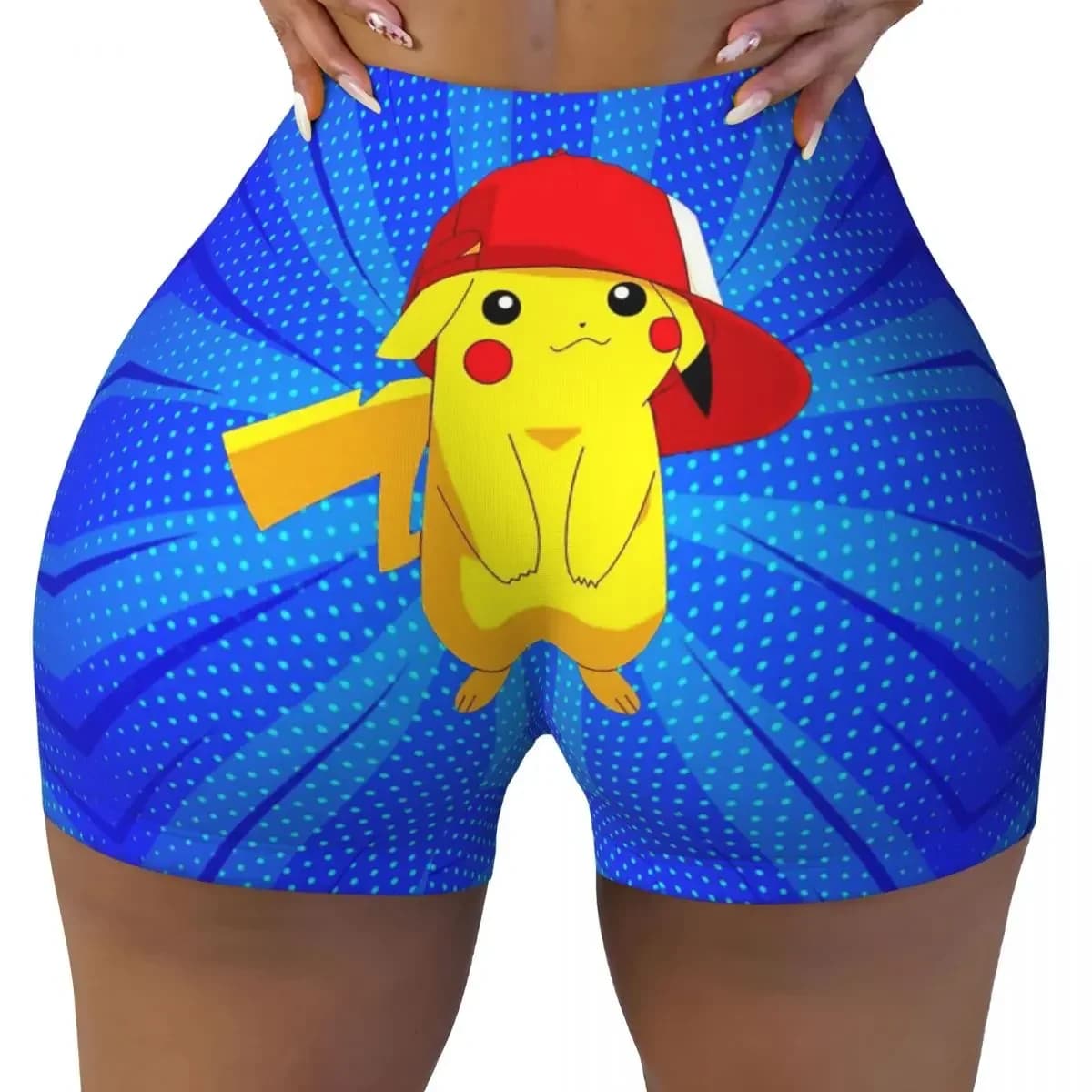 Personalized training shorts Kawaii Pikachus Yoga shorts for women's gym bikers