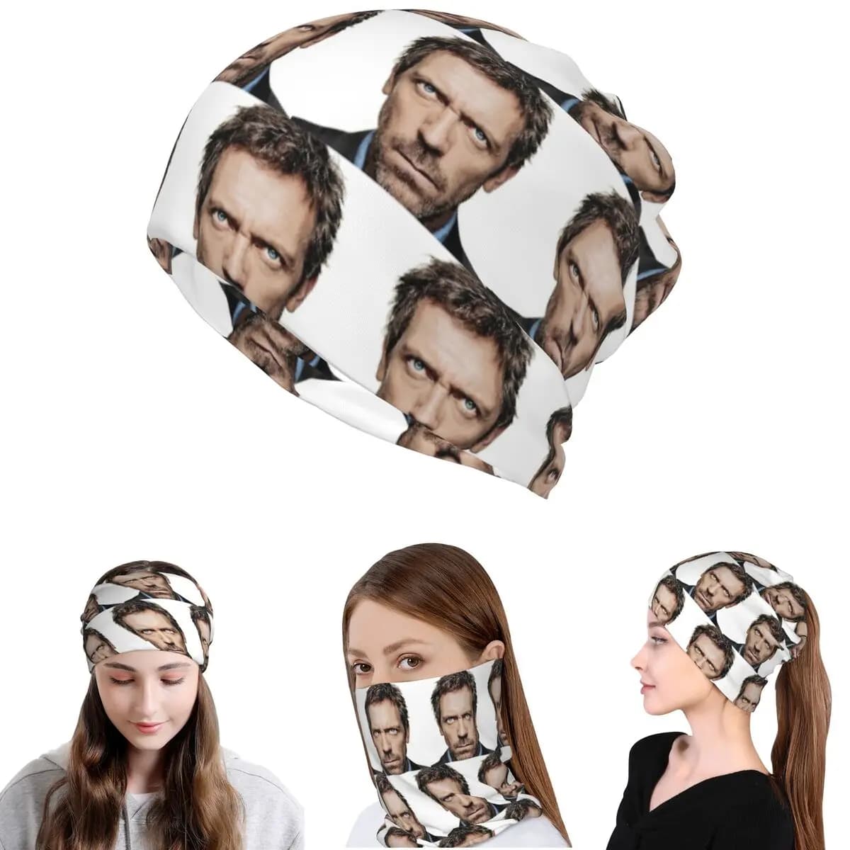 House MD Bandana Neck Gaiter Magic Scarf Maschera calda per il viso, berretto per uomo e donna, lavabile
