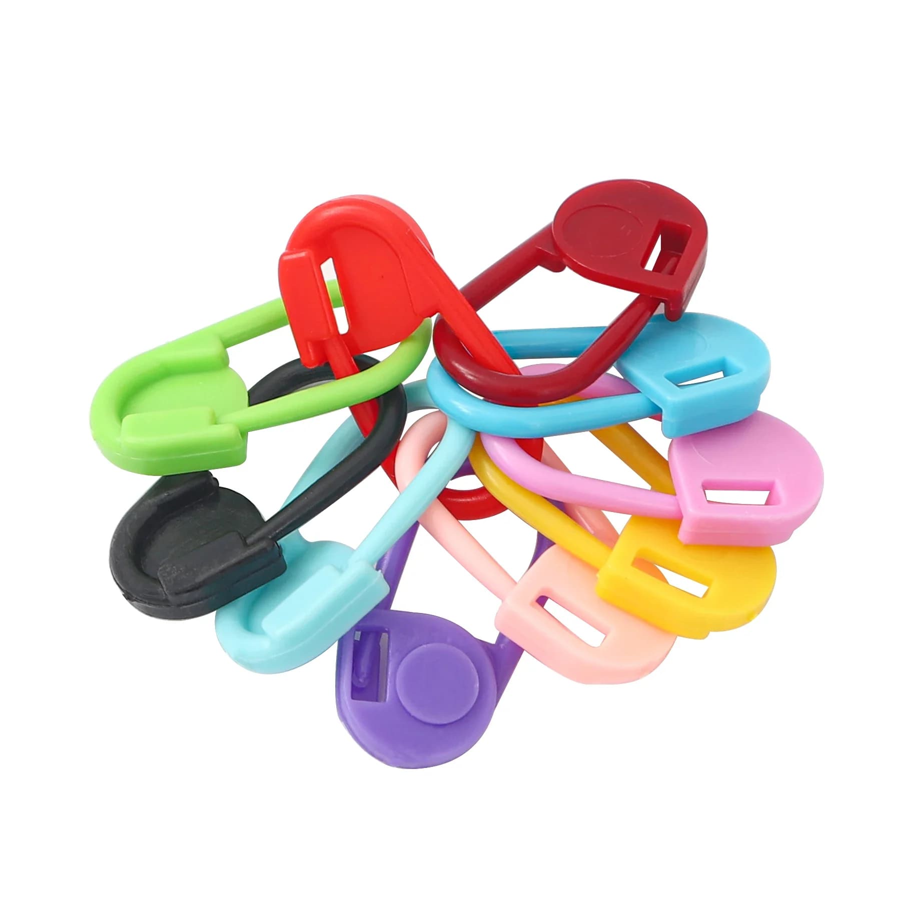 Mix Color Plastic Resin Locking Stitch Markers Small Crochet Latch Knitting Tools Needle Clip Hook for Sewing - 20/40/60/80 Coun