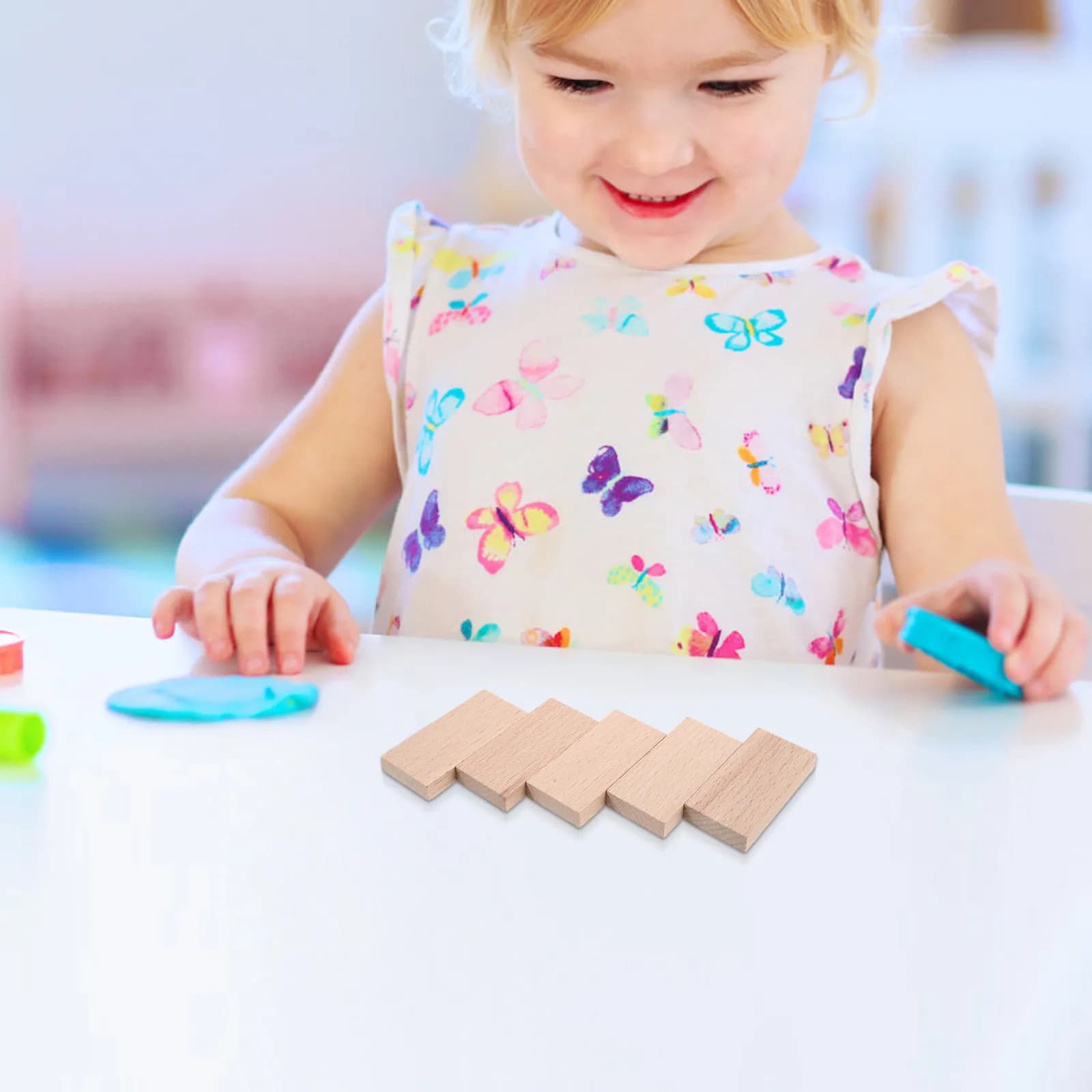 Set di 100 Domino in Legno Naturale di Faggio, Blocchi Impilabili per Giochi da Tavolo, Feste in Famiglia, Aula e Giochi Indoor, Torre dell'Equilibrio