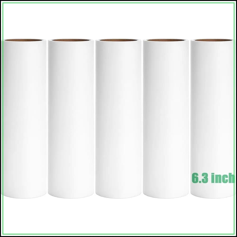 Extra Sticky Lint Roller Refills, 6.3" Wide, 5 Rolls, 300 Sheets Total, Pet Hair Remover, Easy Peel
