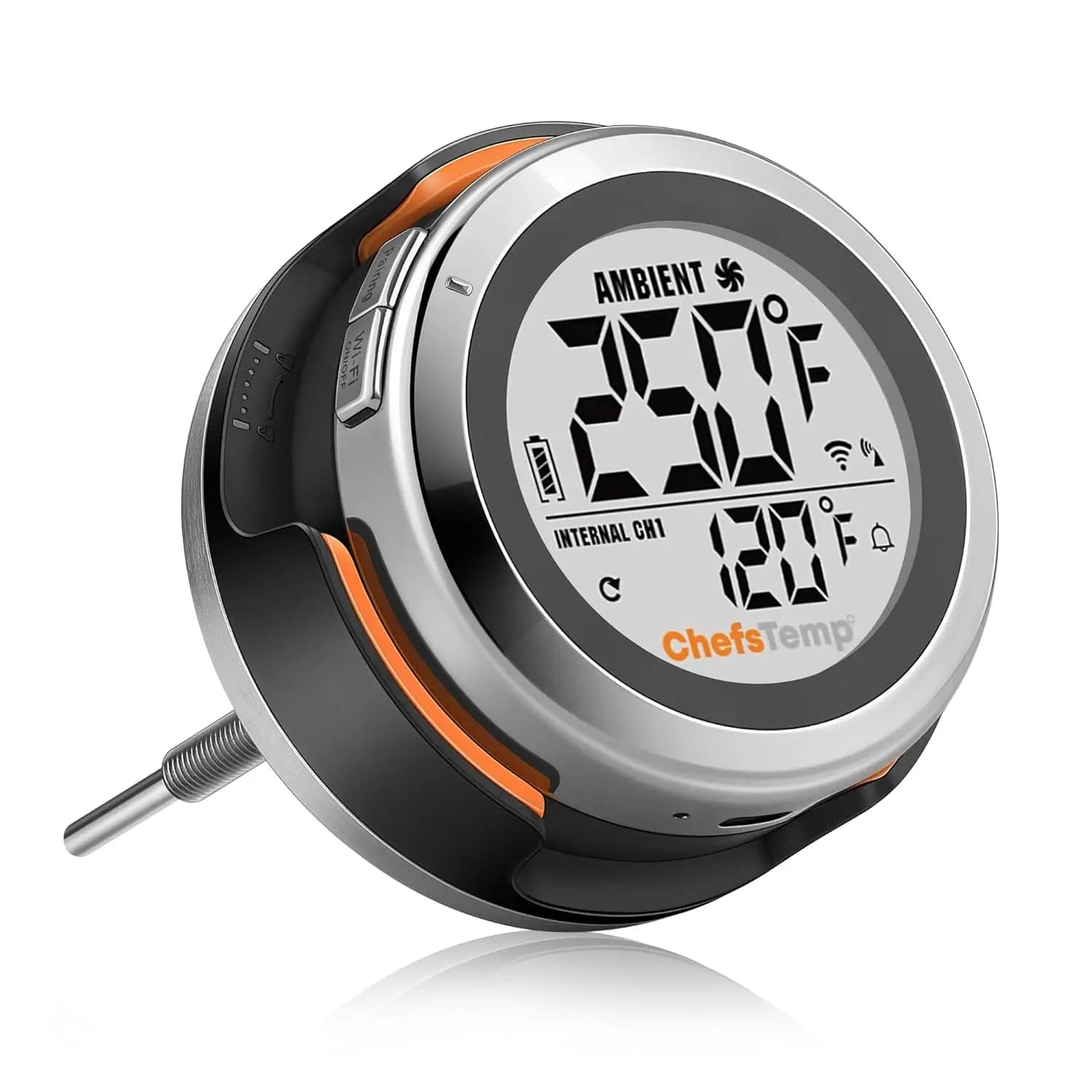 Smart Grid Thermometer with Wi-Fi and Bluetooth for Kamado Joe Weber smokers, Universal Accessories Length 3.5"