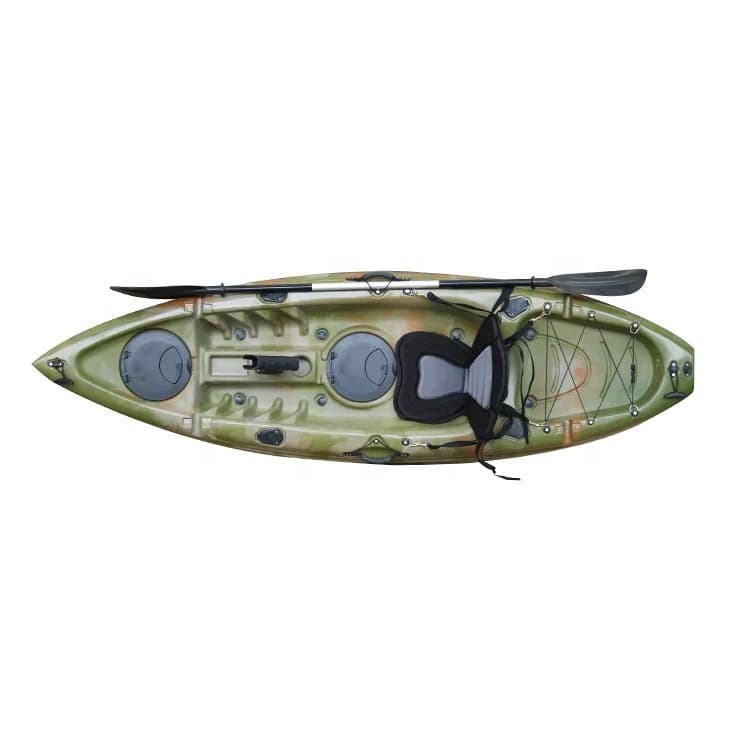 Kayak da Pesca Monoposto da 9 Piedi, Modello Sit-on-Top, Vendita Calda, Canoa per 1 Persona, Set da 5 Pezzi