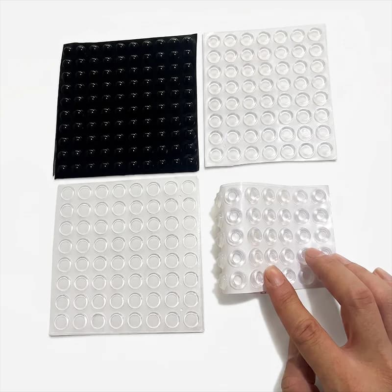 Cuscinetti Ammortizzanti in Silicone Autoadesivi Trasparenti, Fermaporta in Gomma, Paracolpi per Mobili, Ammortizzatori Silenziosi per Ante di Armadi
