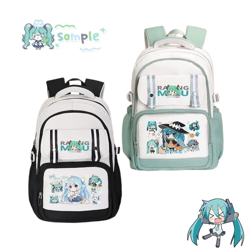 Merchandise Anime Hatsune Miku, Zaino Scolastico Creativo Kawaii 2D, Borsa per Laptop Unisex, Zaino da Viaggio, Regalo