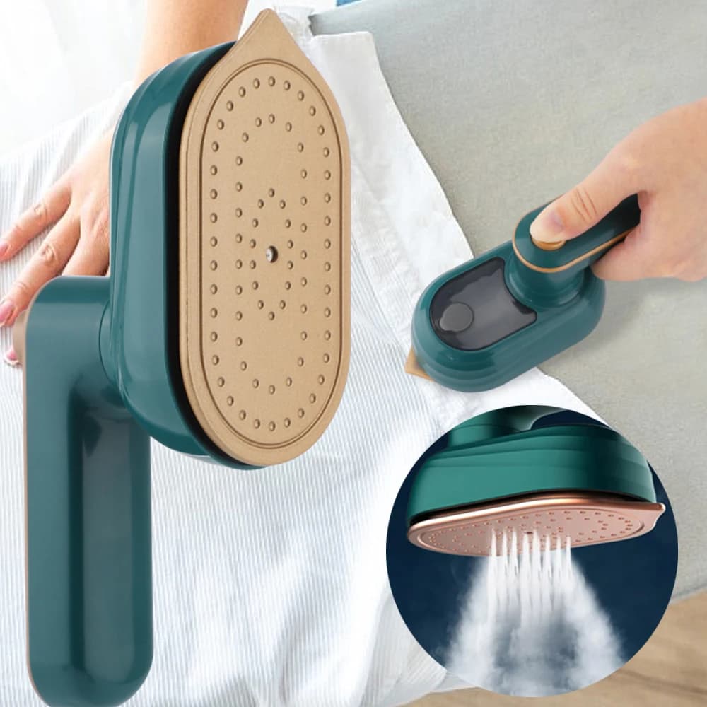 Mini ferro da stiro a vapore rotante portatile doppio generatore di vapore caldo umido e secco vaporizzatore portatile per indumenti ferro da stiro sospeso da viaggio a casa