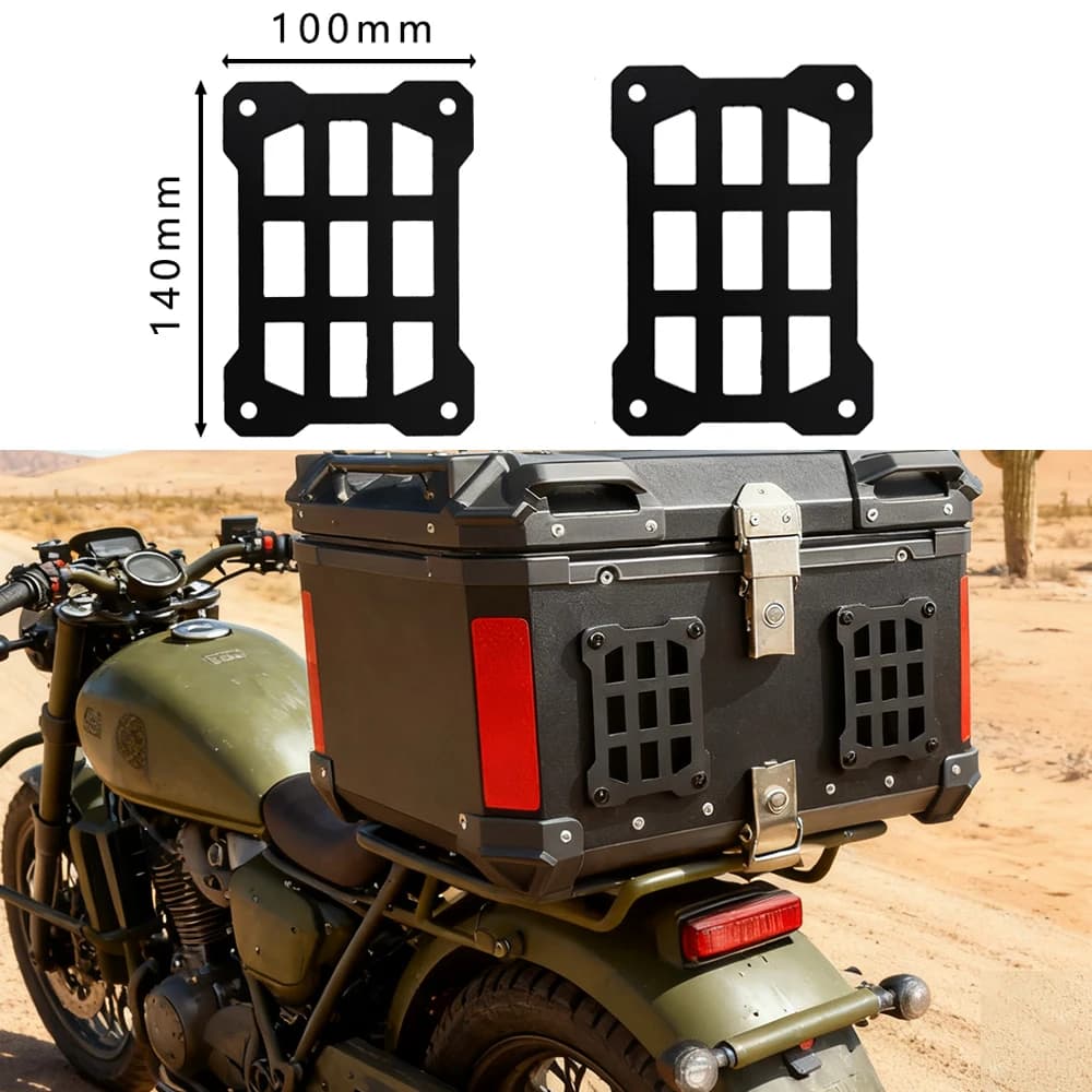 Pannello Molle per moto da 2 pezzi per deposito bagagliaio in lega di alluminio impermeabile tattico universale scatola laterale organizzatore di stoccaggio modulare