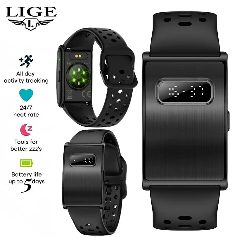 LIGE New Smart Cardless Bracelet with Cardiofrequencymeter, Waterproof, for Men and Women, Sport Fitness Watch 2026