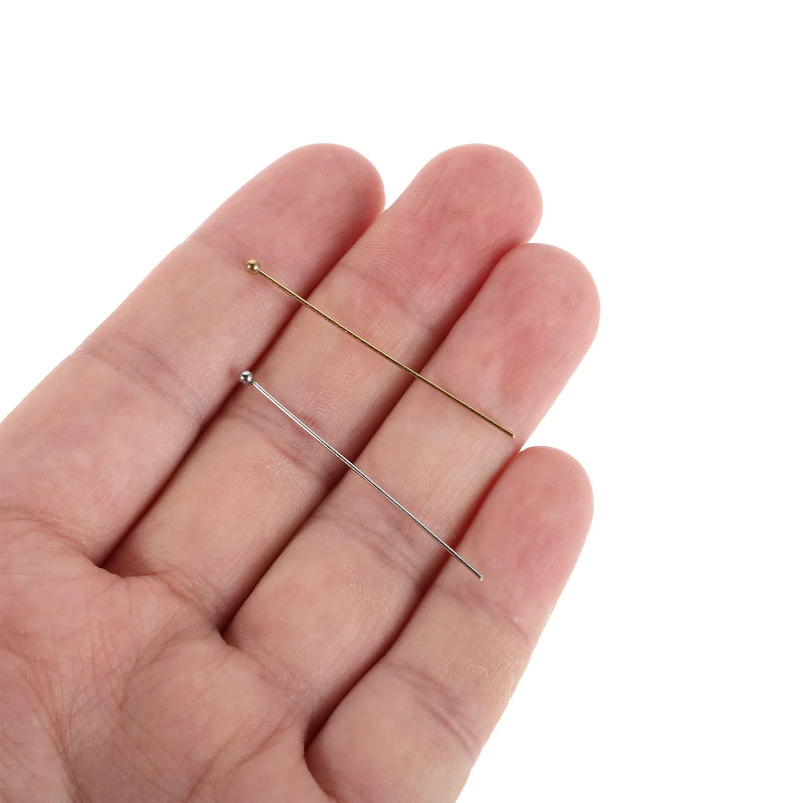 100Pcs Stainless Steel Ball Head Jewelry Making Pins for Beading Earrings Necklaces Bracelets Charm Crafts DIY Corsage Flower