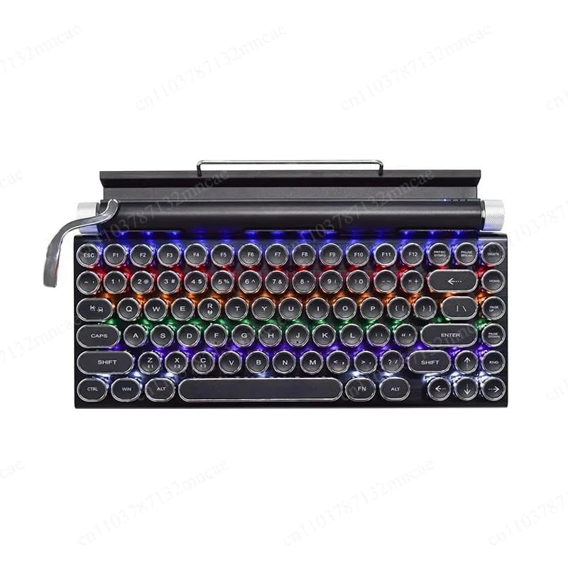 Tastiera meccanica rosa retroilluminata wireless per laptop e tablet