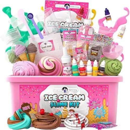 Kit fai da te per slime alla ciliegia per bambini – Set creativo a tema gelato da 31 pezzi, per bambini dagli 8 ai 12 anni – Divertente regalo di Pasqua e compleanno