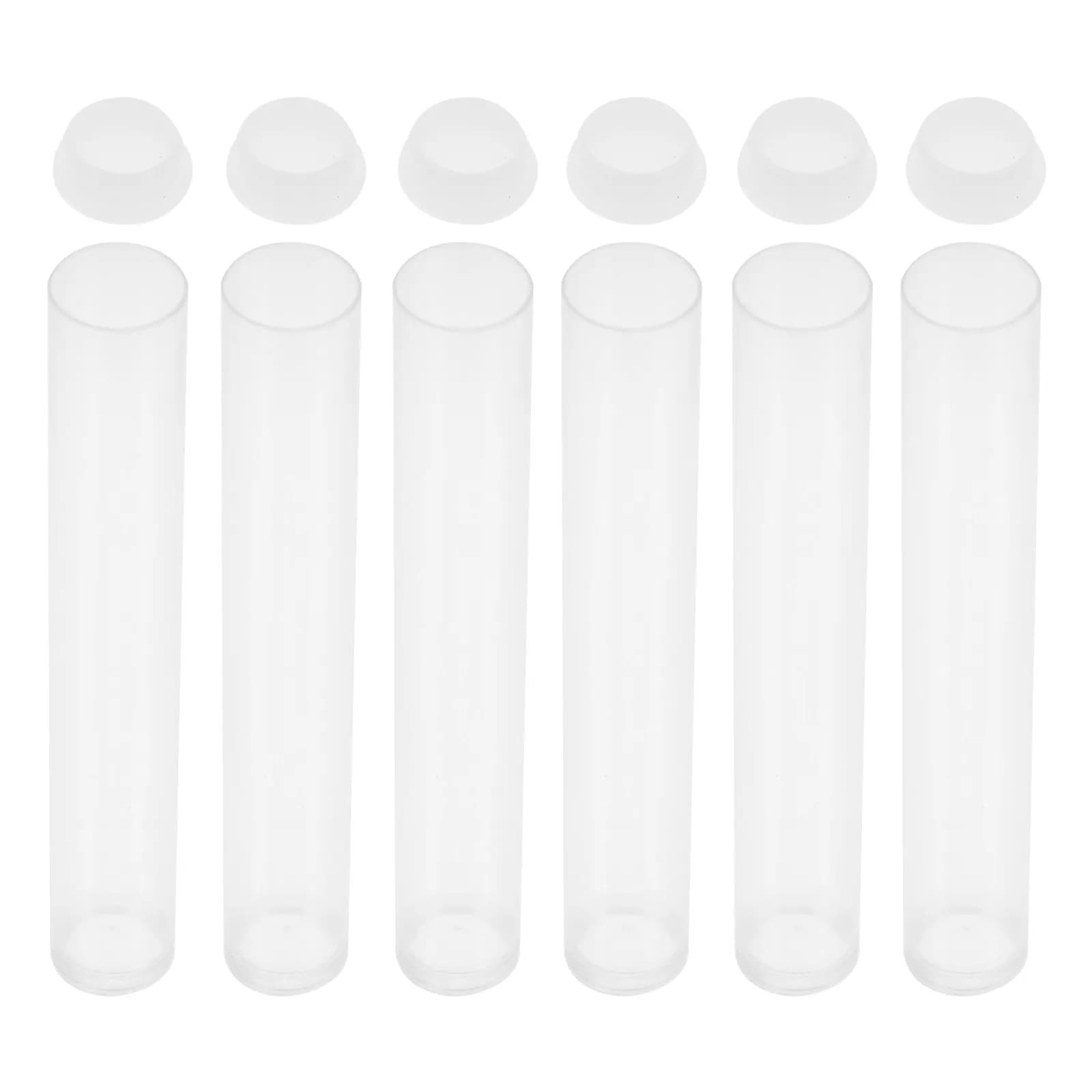 Set di 6 tubi per la conservazione dell'incenso, materiale acrilico trasparente, pregevole fattura, design compatto e portatile, per bastoncini d'incenso, porta aromi
