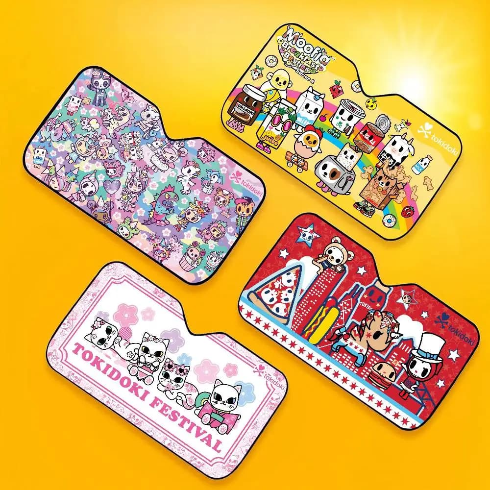 Japan Anime Tokidoki Car Windshield Sunshade Cover Foldable Automotive Sun Shade Visor Window Uv Reflector Cars Keep Car Cool