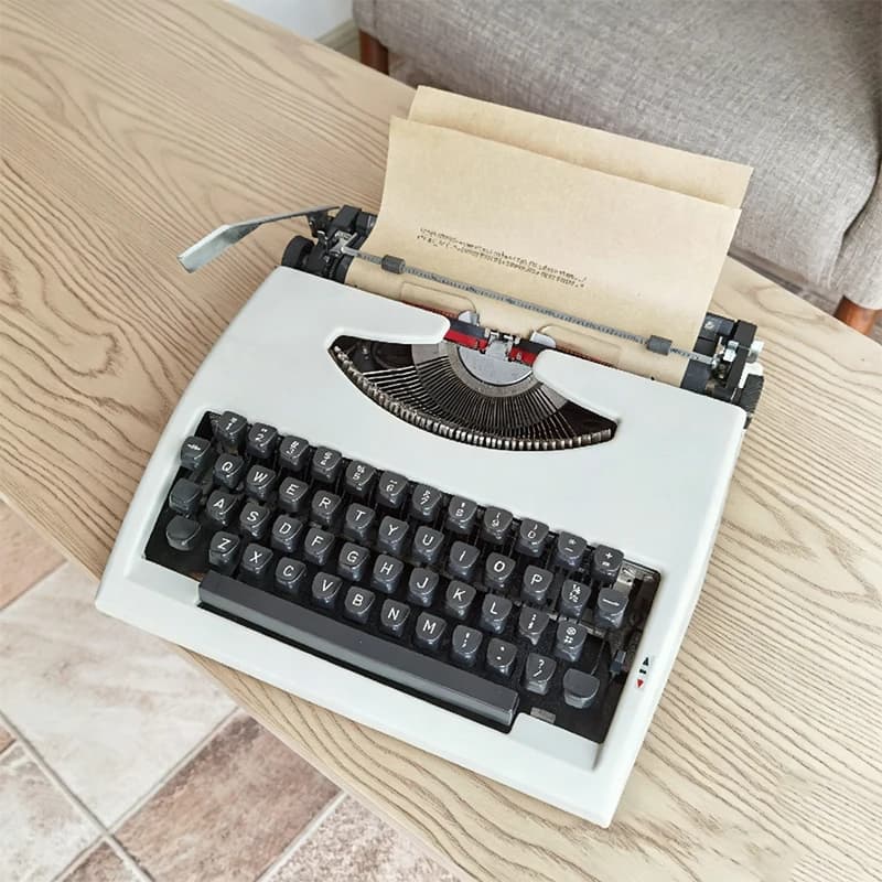 Tastiera Meccanica Inglese 6BVQHero, Macchina da Scrivere Vintage da Collezione, Regalo Artistico, Macchina da Scrivere Meccanica d'Epoca