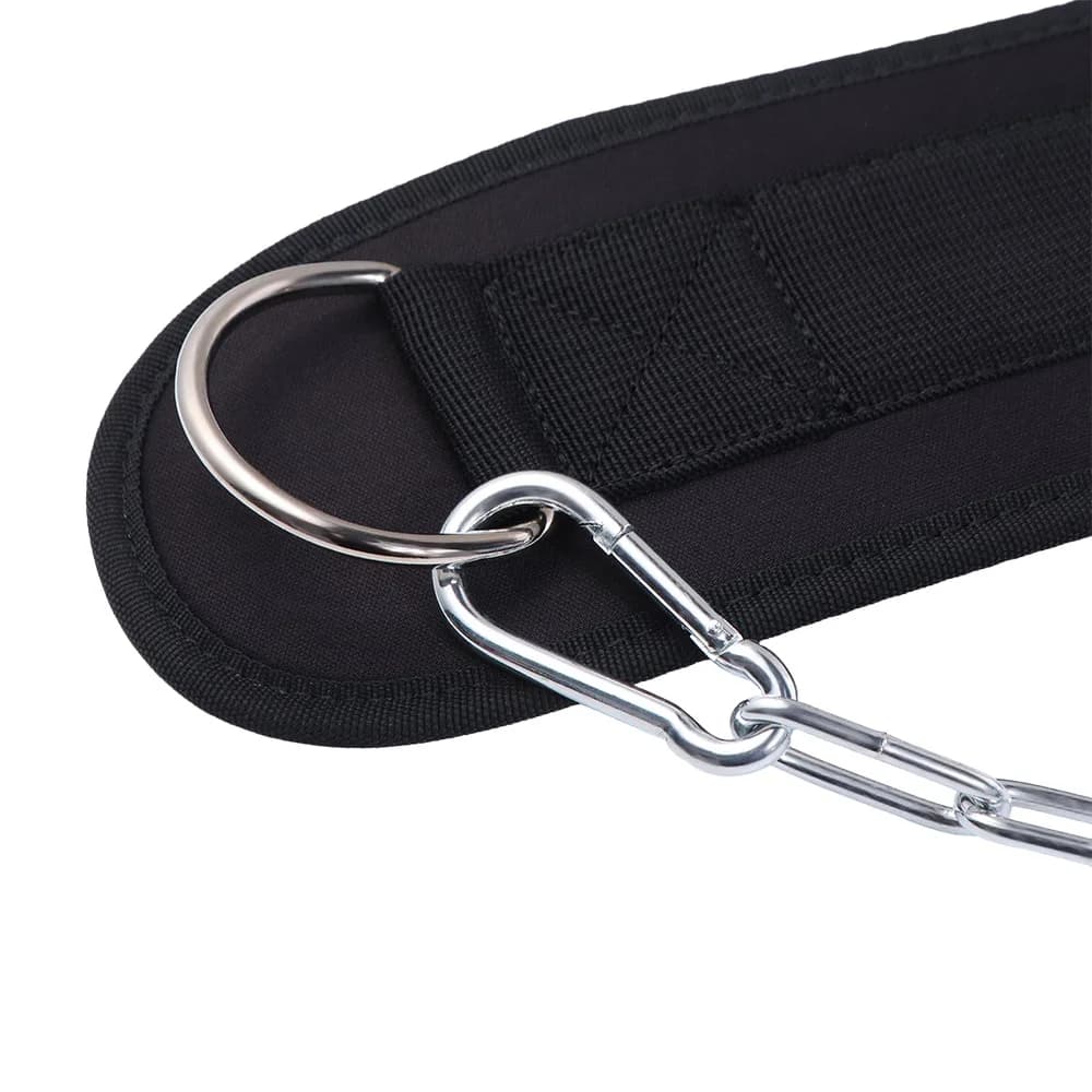 Double Layers Weighted Pull-up Belt Thicken Barbell Plates Weight Lifting Belt Sturdy Comfortable Weighted Muscle-up Belt