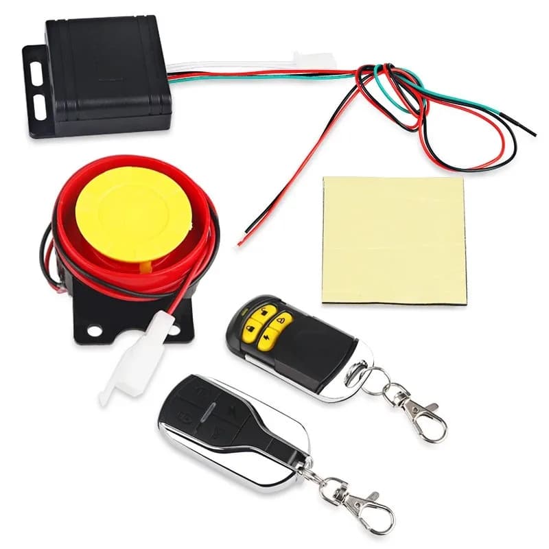 Allarme Antifurto 12V per Moto e Auto - Attivazione a Vibrazione, Versatile, Facile Installazione, Allarme di Movimento con Doppio Telecomando