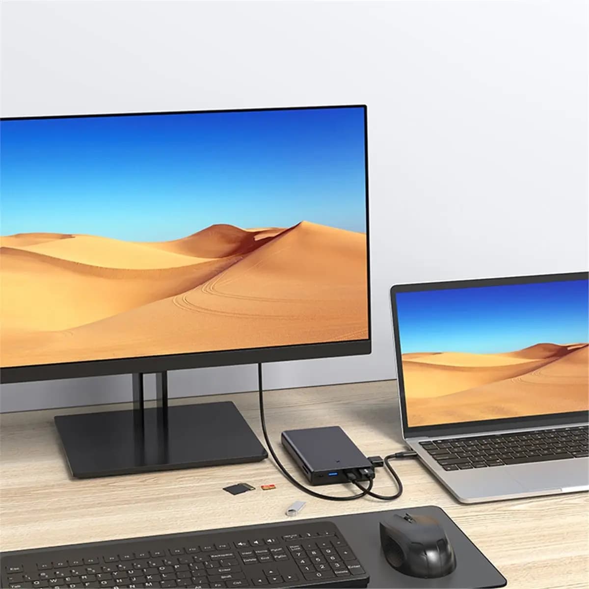USB C HUB with Hard Drive Enclosure 2.5 SATA to USB 3.0 Type C Adapter for External SSD Disk HDD Case