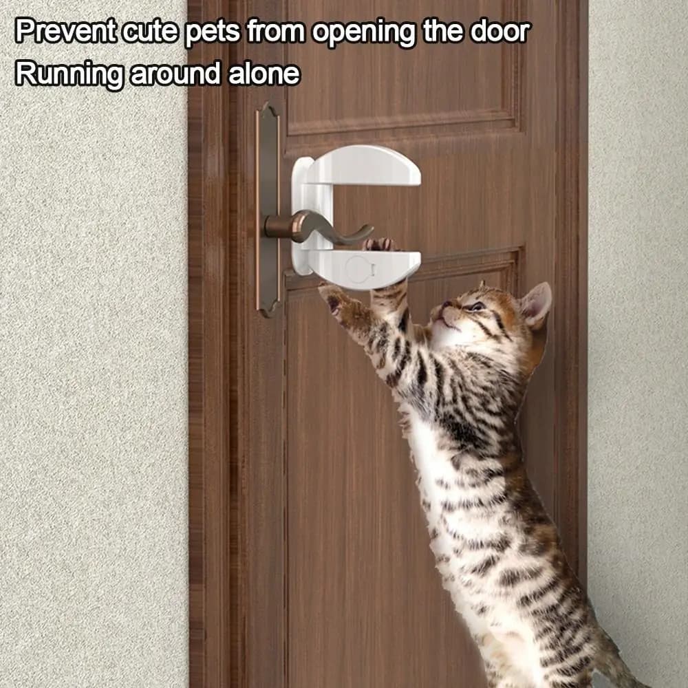 Safety Device Protection Device Door Handle Lock Durable Multi-function Door Stopper Alarm Portable Door Block Safety