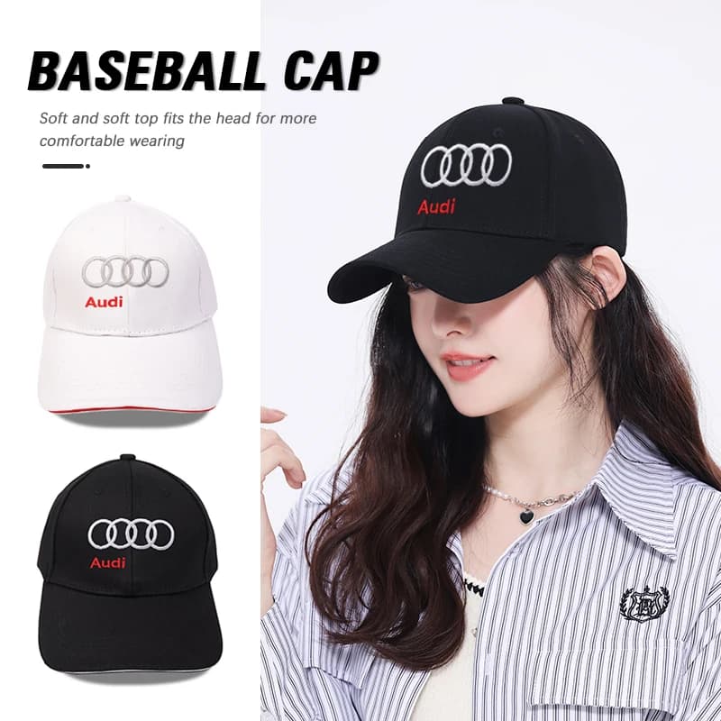 Audi Emblem Cappello da baseball Uomo Donna Berretto con visiera regolabile per Audi A3 8p 8v 8l A4 b8 b7 b6 b9 b5 A6 c7 c6 c8 c5 Q5 A5 A1 Q3 Q7 A7