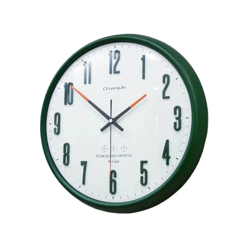 Modern simple wall clock, silent clock in living room, wall clock in home