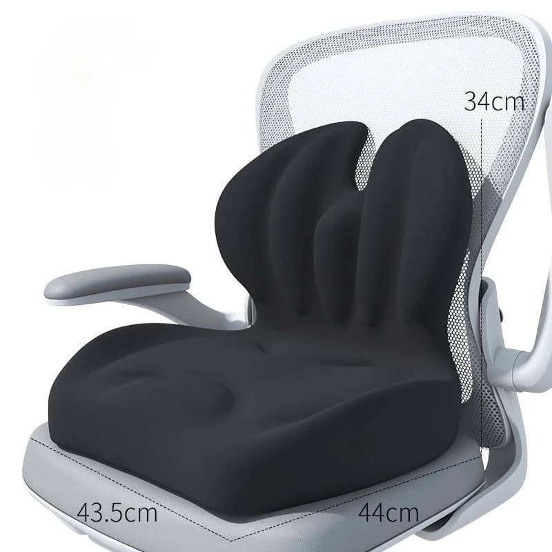 Cuscino per Sedile Camionista, Cuscino Ergonomico a L in Memory Foam per Sedie da Ufficio, Comfort e Supporto per Sedute Prolungate