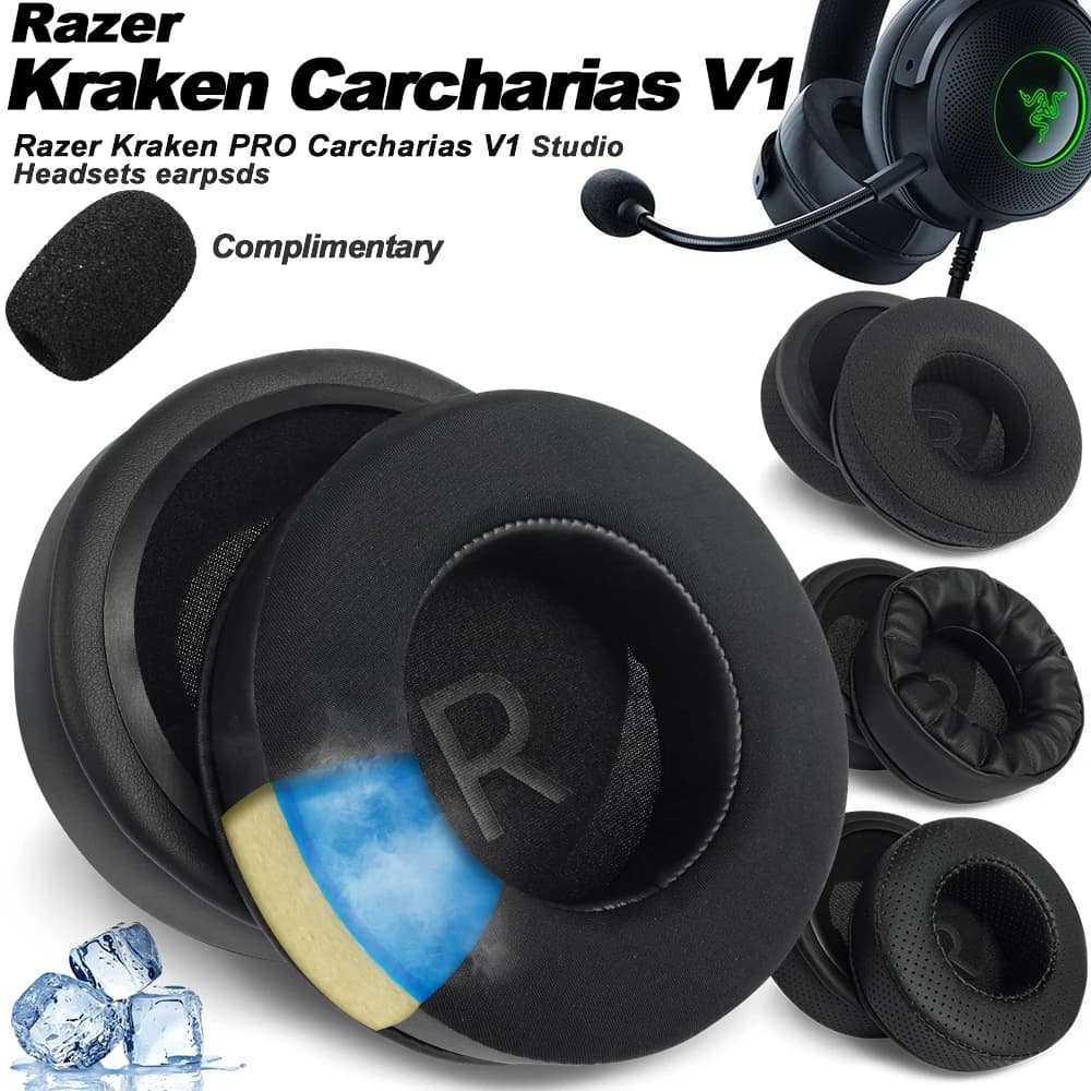 Razer Kraken Pro V1 2015, 1 pair of protein leather or mesh fabric ear pads