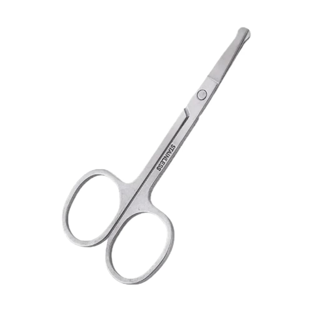 Stainless Steel Round Head Safety Scissors With Sharp Head For Facial Hair Eyebrow Beard Nose Hair Trimmer Beauty Makeup Scissor