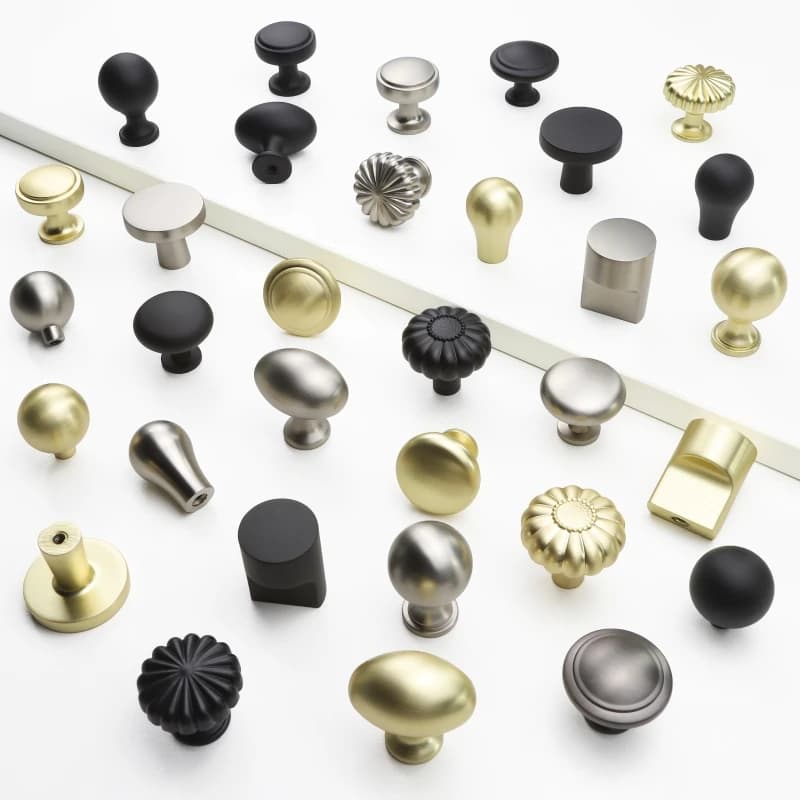 Manopole per mobili solide di varie forme Maniglie per mobili minimaliste in lega di zinco Manopole per cassetti di lusso Ferramenta per porte della cucina