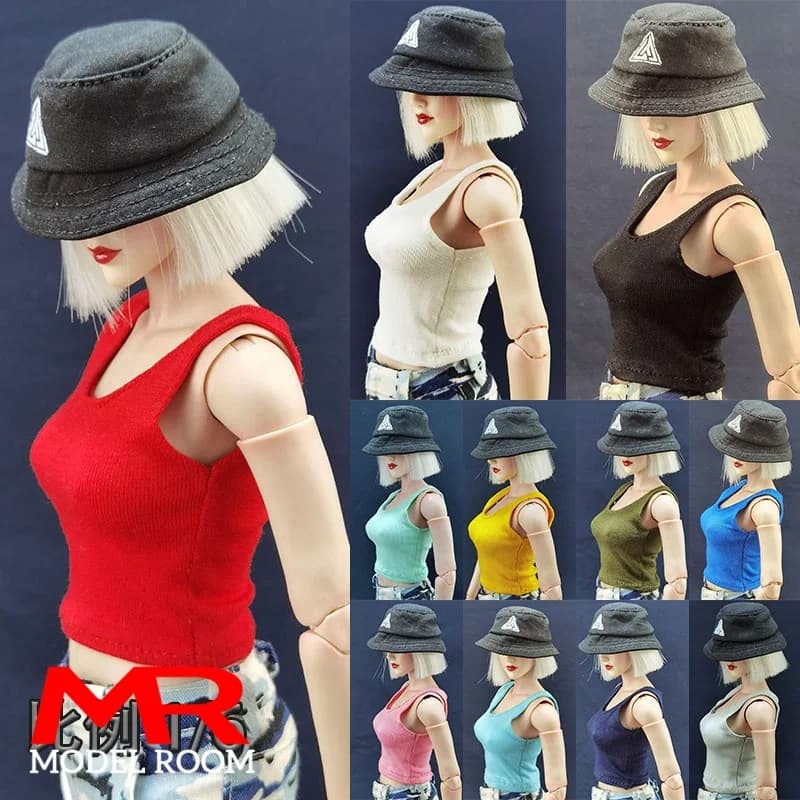 1/6 Scale Female Solid Color Vest Tank Top Crop Top Clothes Model Fit 12 inch Worldbox AT201 Soldier Action Figure Body
