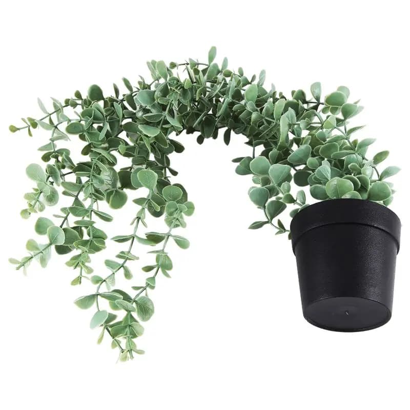 ABHZ-1 Pieces Artificial Suspended Plant Eucalyptus Suspended Plant In False Vase For Outdoor Decoration Interior Wall Room Patio