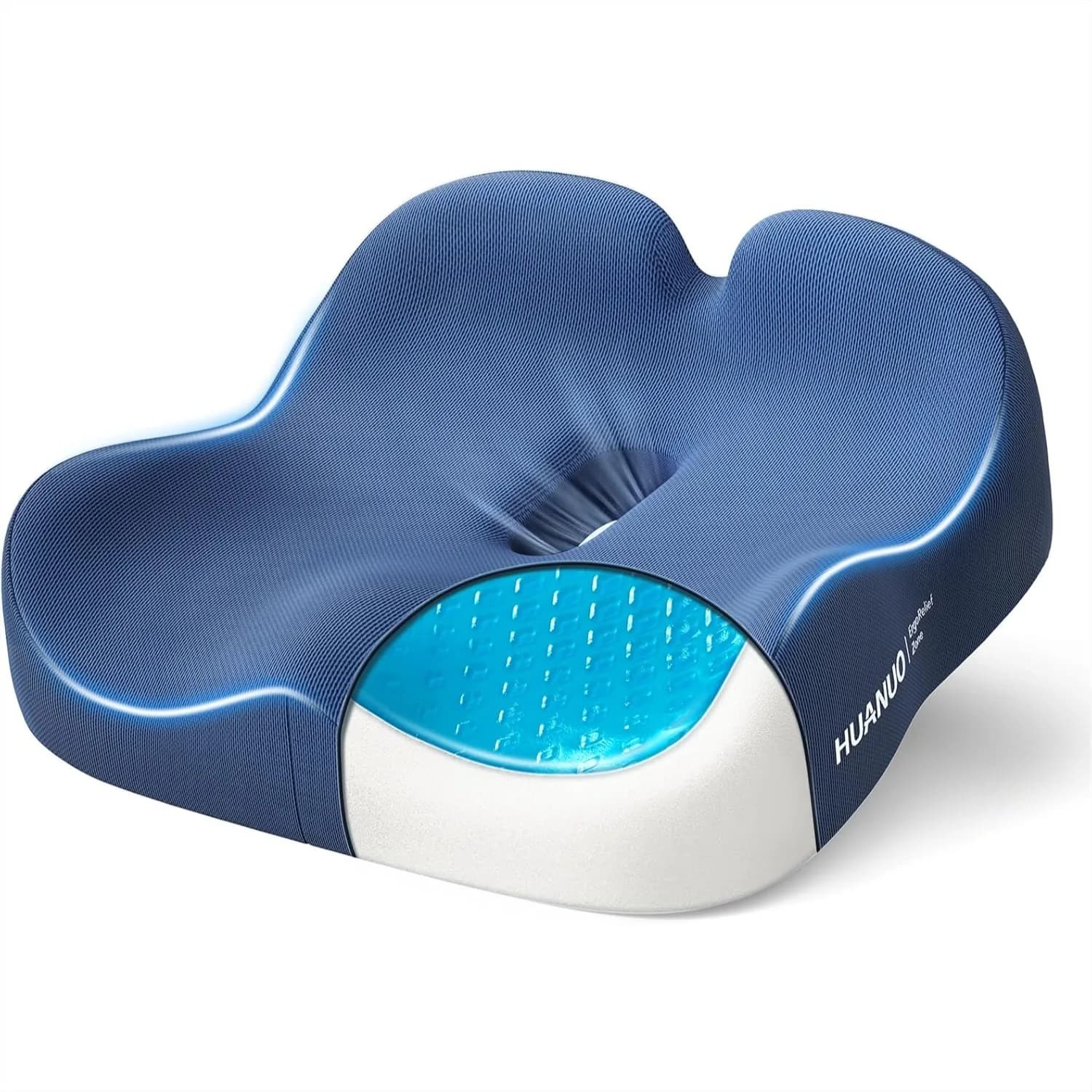 Cuscino Ergonomico con Gel Rinfrescante, Memory Foam per Alleviare la Pressione su Anca e Coccige, Traspirante per Sedia da Ufficio, Auto, Casa