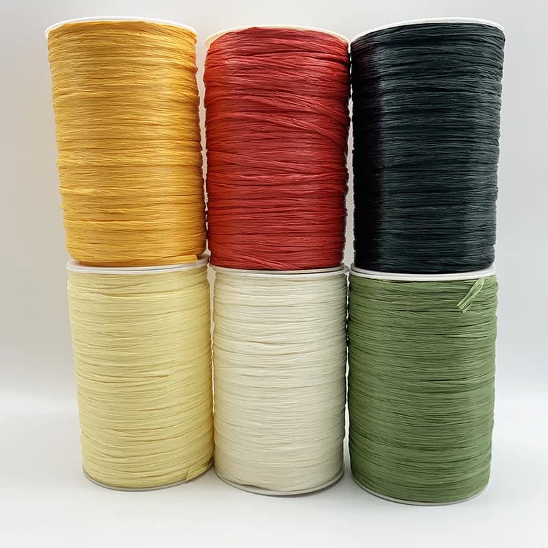 85m Filato di Rafia per Lavorazione a Maglia, Corda di Paglia di Cotone, 100% Fibra Vegetale, per Fai da Te, Uncinetto, Cappelli Estivi, Borse, Corde per Uncinetto, In Offerta