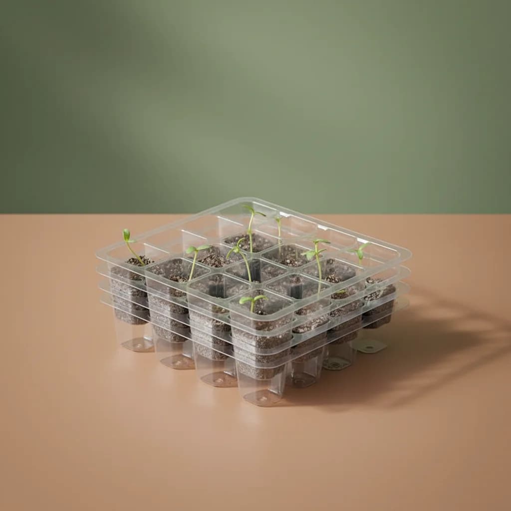 10PCS Plant Grow Tray Seed Starter Trays Sprout Seed Cup Nursery Pot Flower Container Vegetable Planter Greenhouse Grow Tool