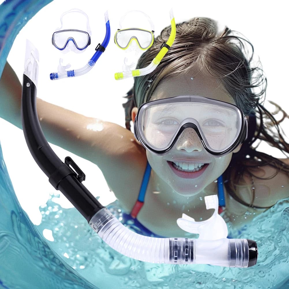 Set Mask and Adjustable Dive Mouthpiece, Anti-Apartment Swimwear without Lost for Swimming and Snorkeling