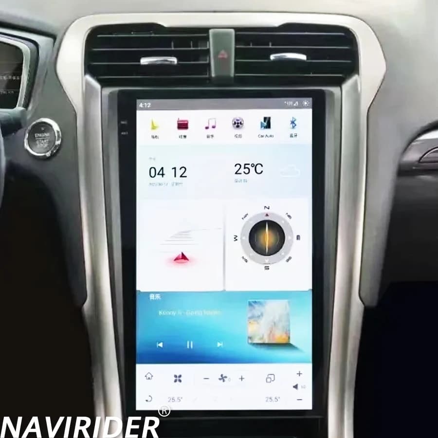 Android 15 Autoradio da 13.8 pollici per Ford Mondeo Fusion 2012-2015 GPS stereo Navi DSP Lettore video Schermo 256GB 2Din Carplay